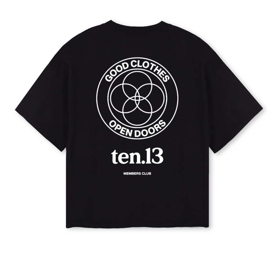 TENTHIRTEEN Black Oversized Boxy Tee. - Image 2