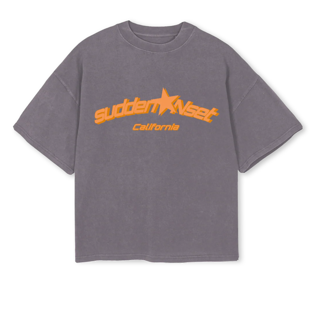 TERCERD Pigment Grey Oversized Boxy Tee.