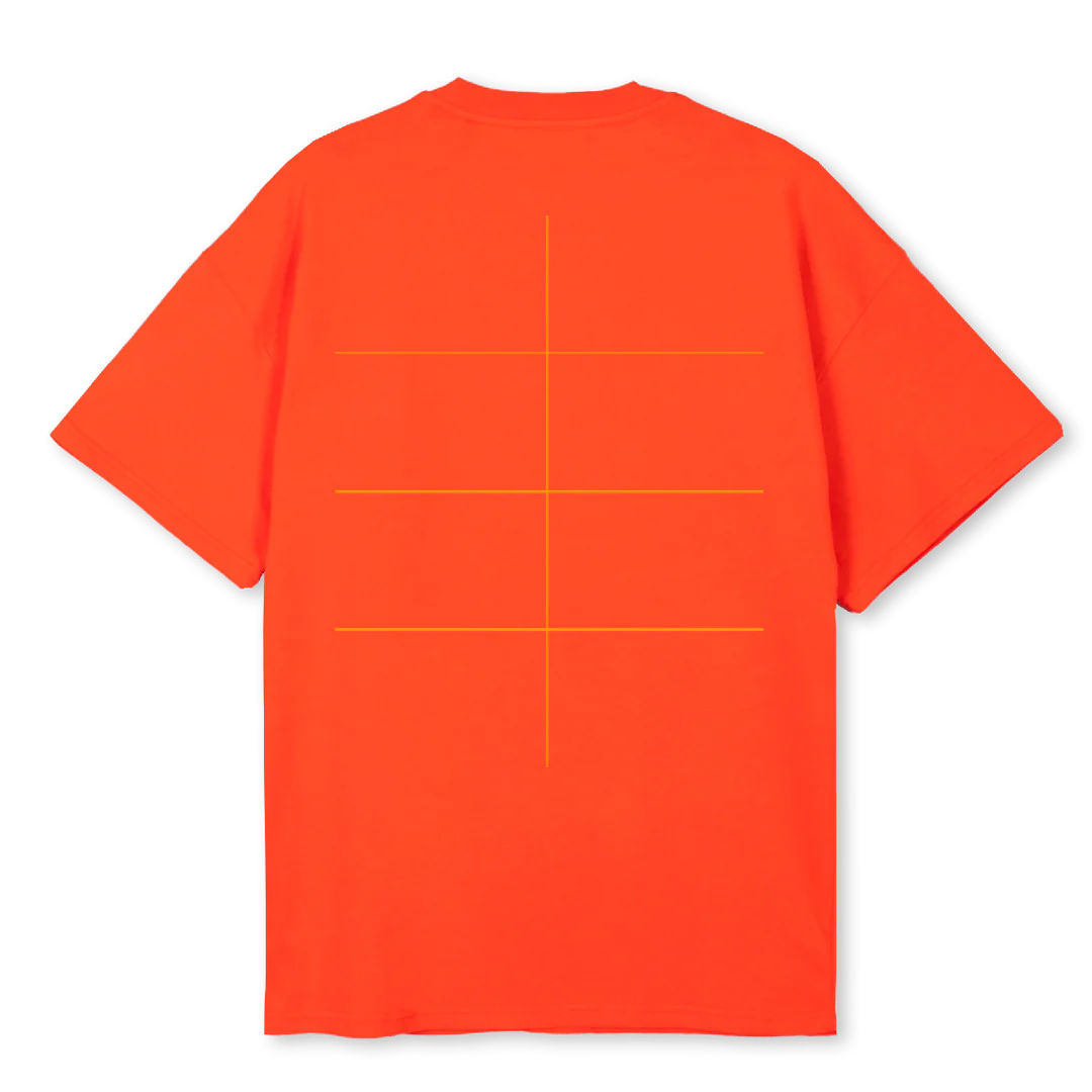 TESTBRIGHT Hot Orange Oversized Tee. - Image 2