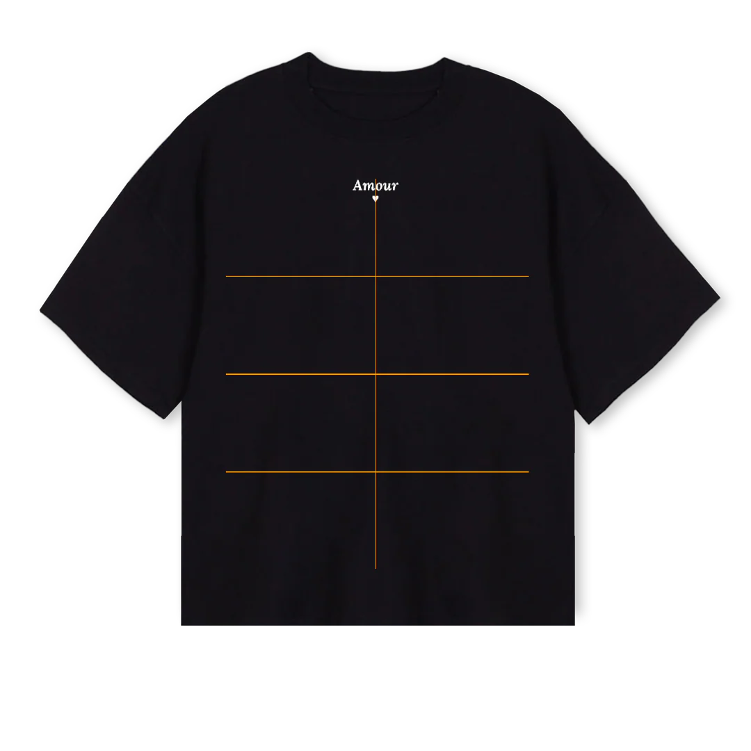 TESTTES Black Oversized Boxy Tee.