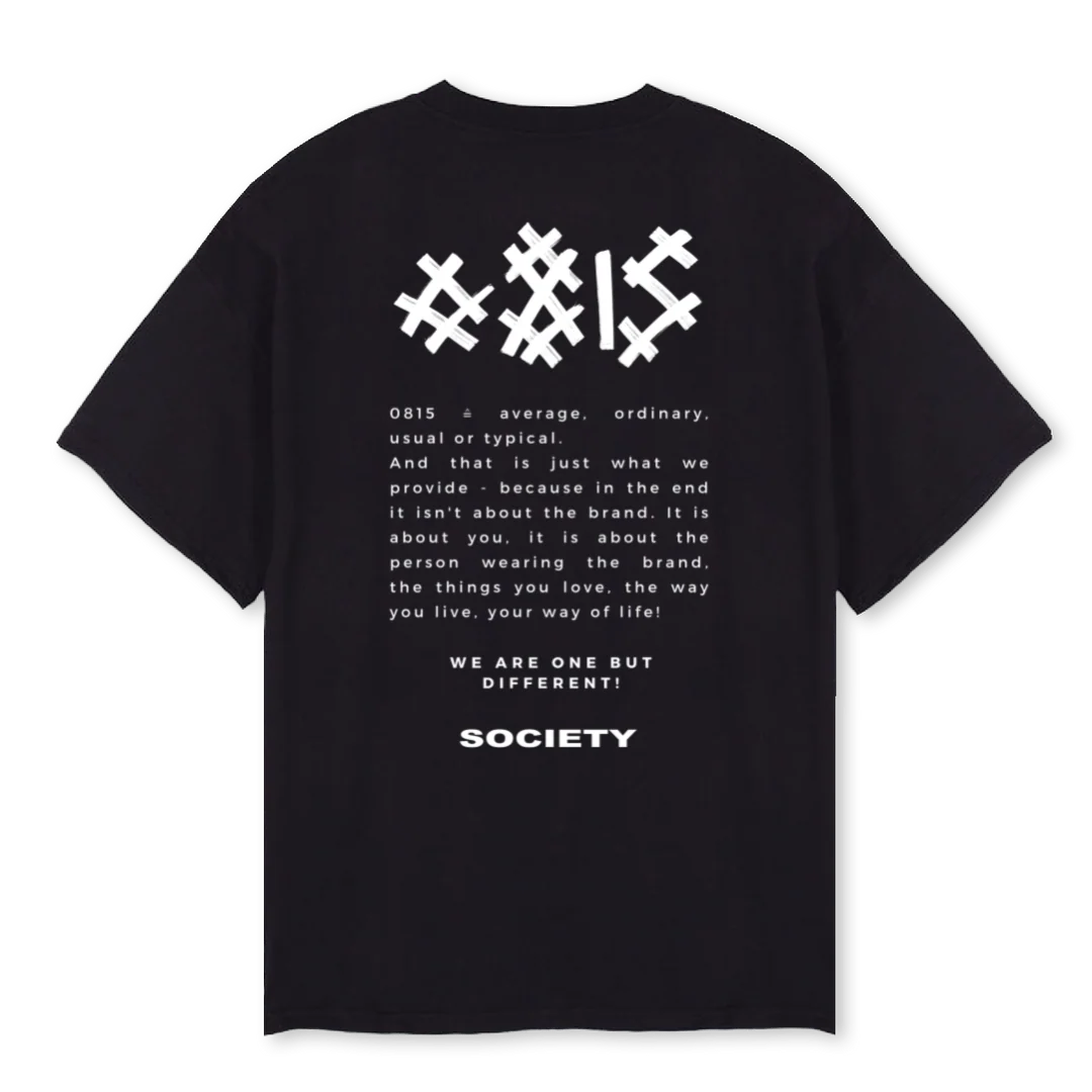 TEXTEINS Black Oversized Tee. - Image 2