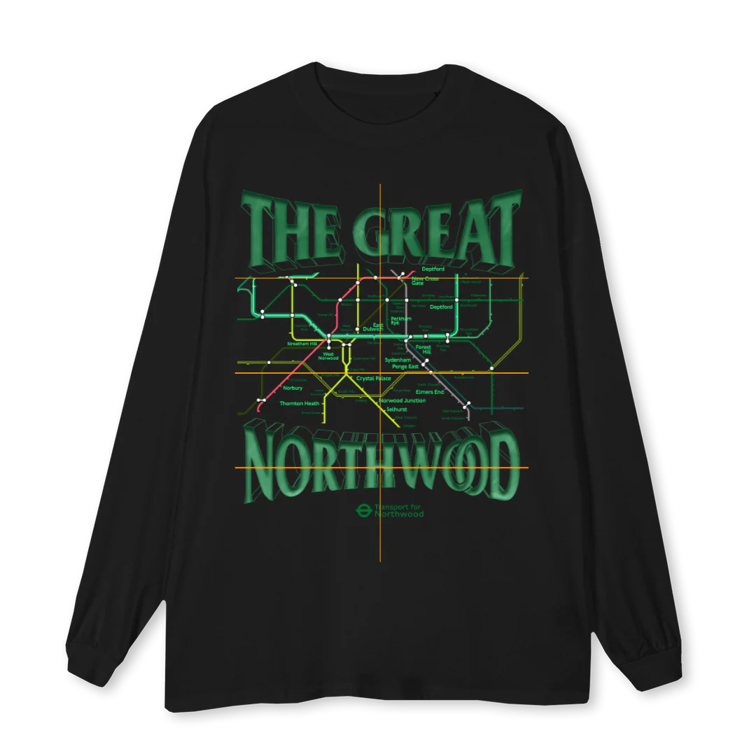 TFN LONGSLEEVE BLKGR Black Oversized LS Tee.