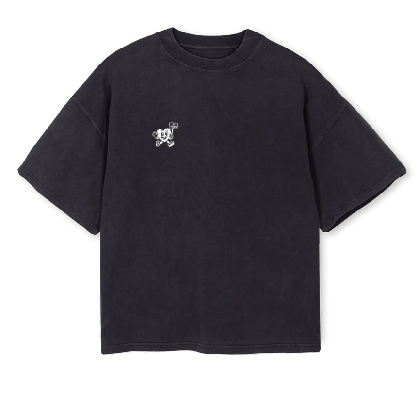 THCTEEBELOVED Vintage Black Oversized Boxy Tee.