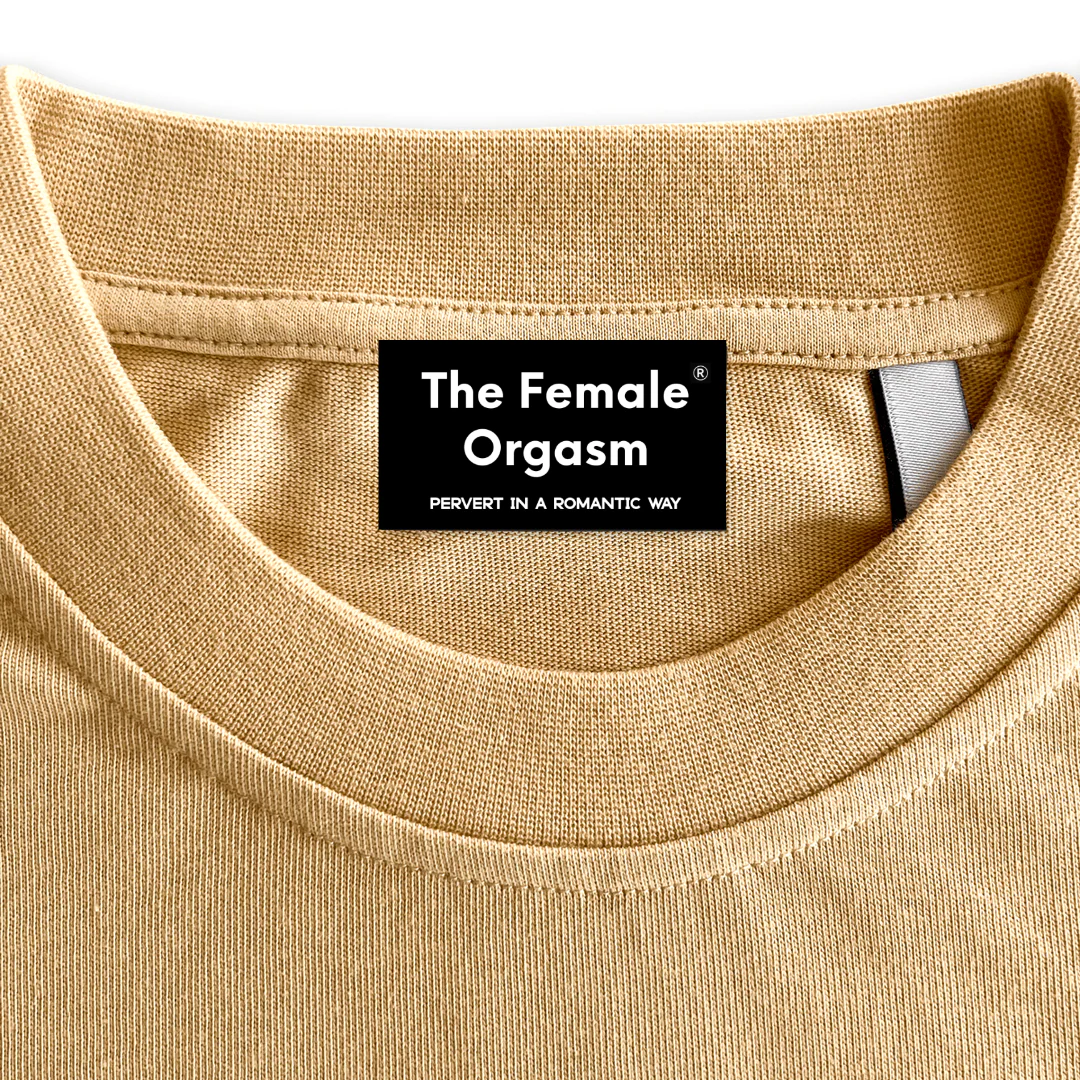 THE FEMALE ORGASM Custom Neck Label.