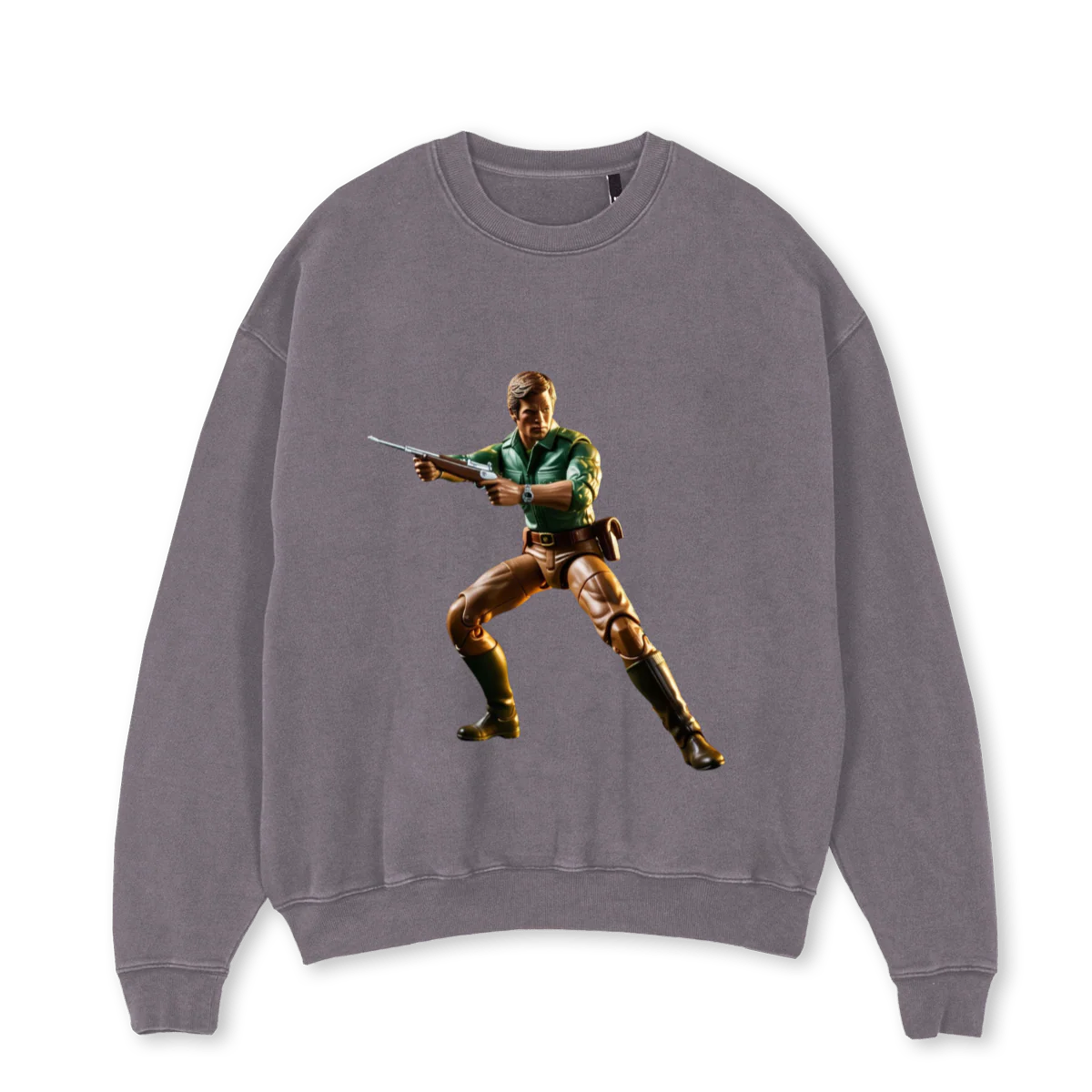 THE HUNTER Pigment Grey Oversized Crewneck Sweater.