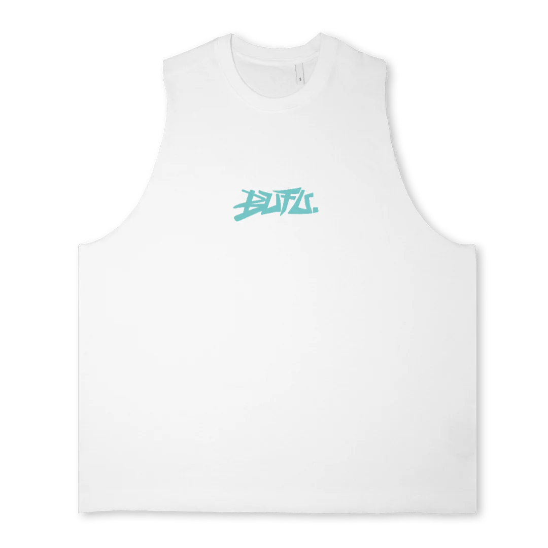 THE TIDES VEST Bright white Oversized Vest.