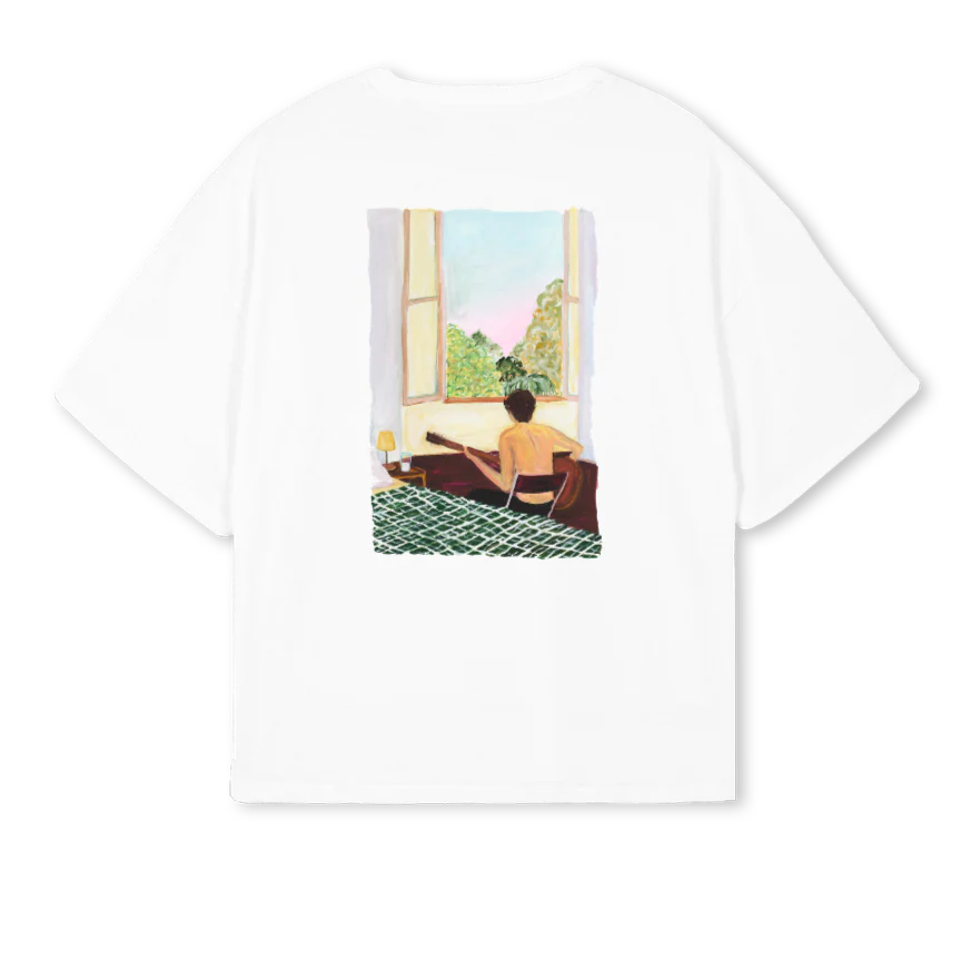 TIMJUWHITE_BOXY White Oversized Boxy Tee - Image 2