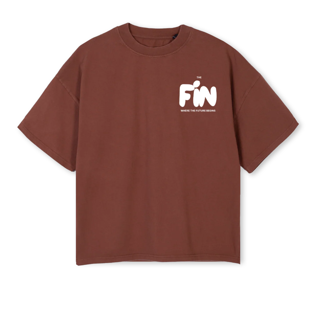 THEFINFUTUREBEGINSBR Vintage Brown Oversized Boxy Tee.