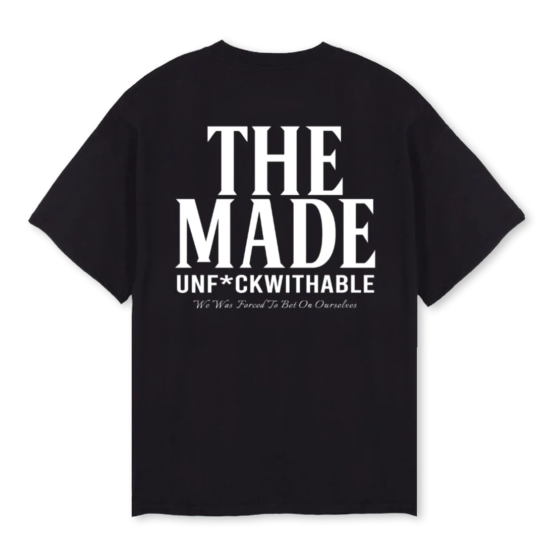 THEMADE DISCLAIMER Black Oversized Tee. - Image 2