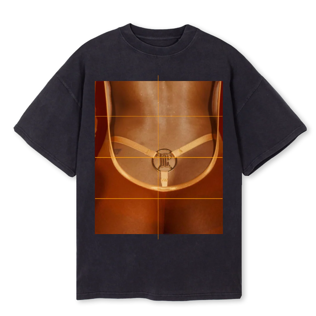 THEO Vintage Black Oversized Tee.