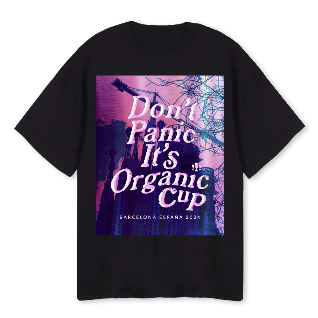 THEORGANICCUPPINKBG Black Oversized Tee.