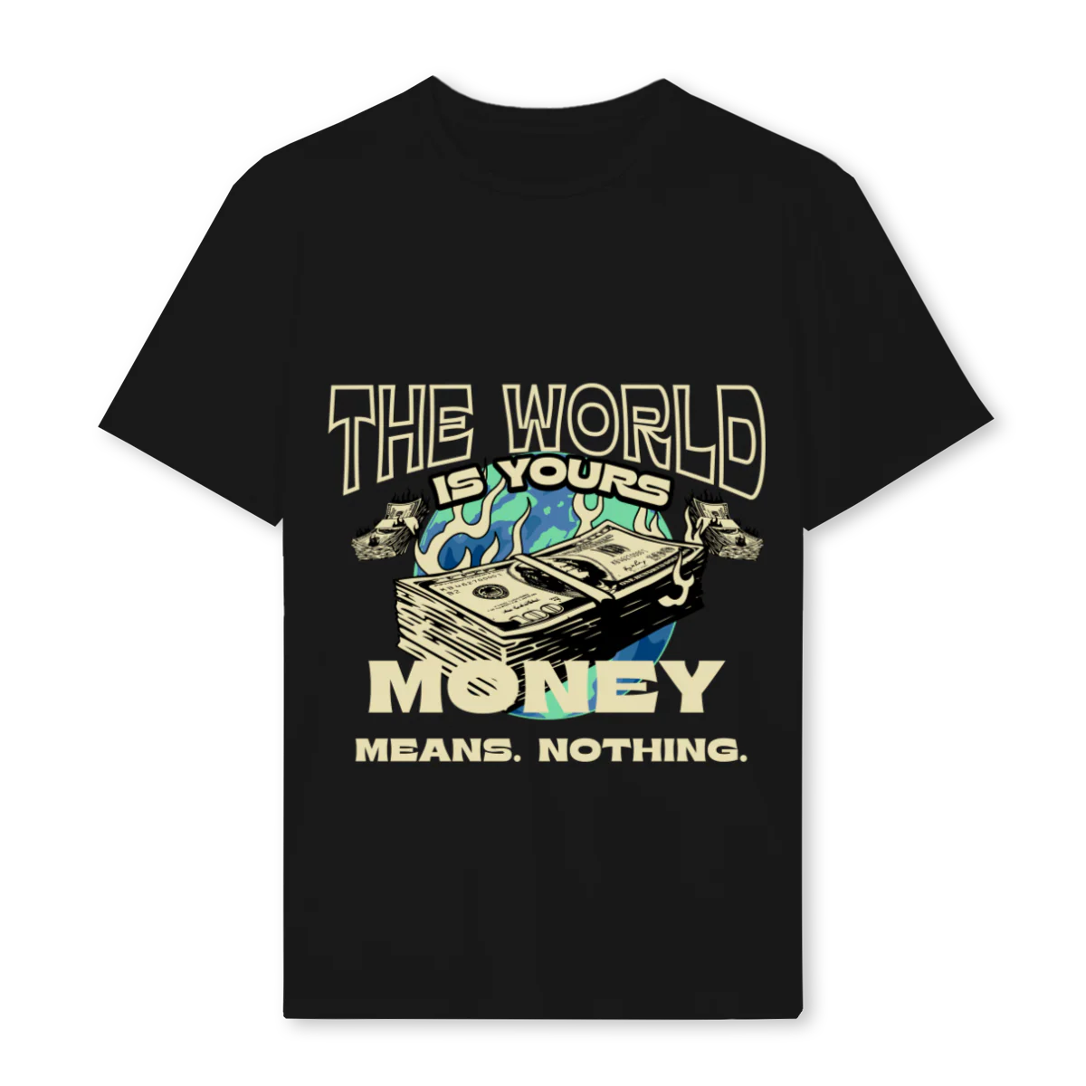 THEOWRLFDISMINE Black Regular Tee.