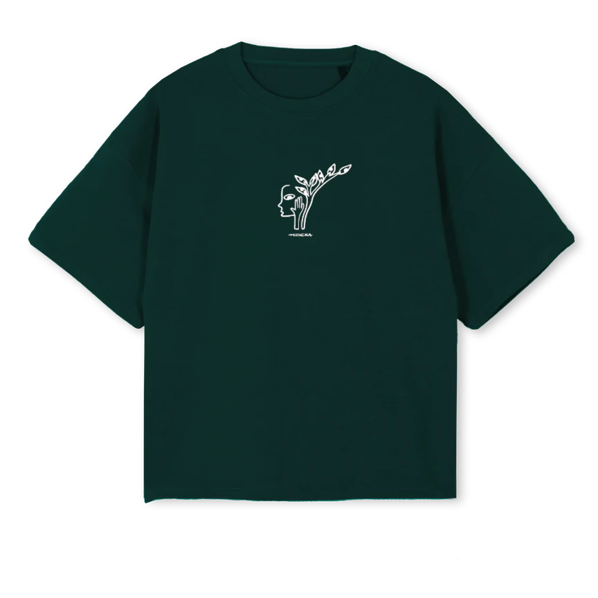 THETREEGREENWHITE Wild Green Oversized Boxy Tee.