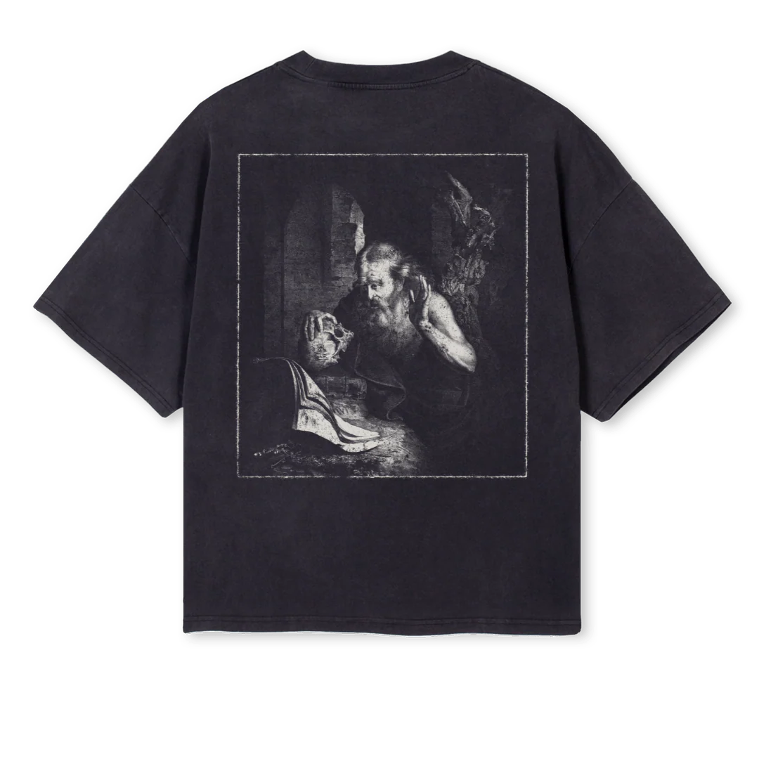 THINK Vintage Black Oversized Boxy Tee. - Image 2