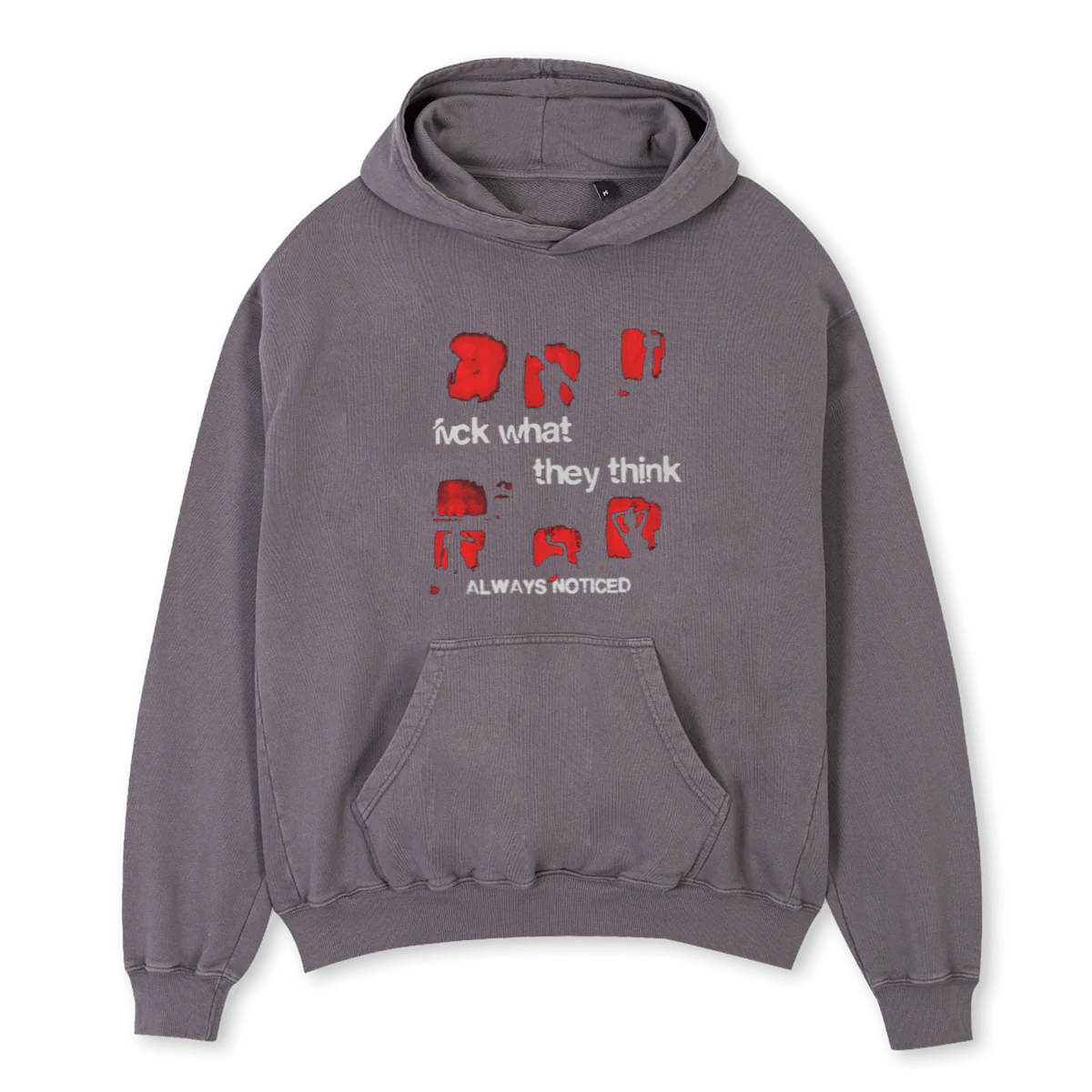 THINKER Pigment Grey Oversized Hoodie.