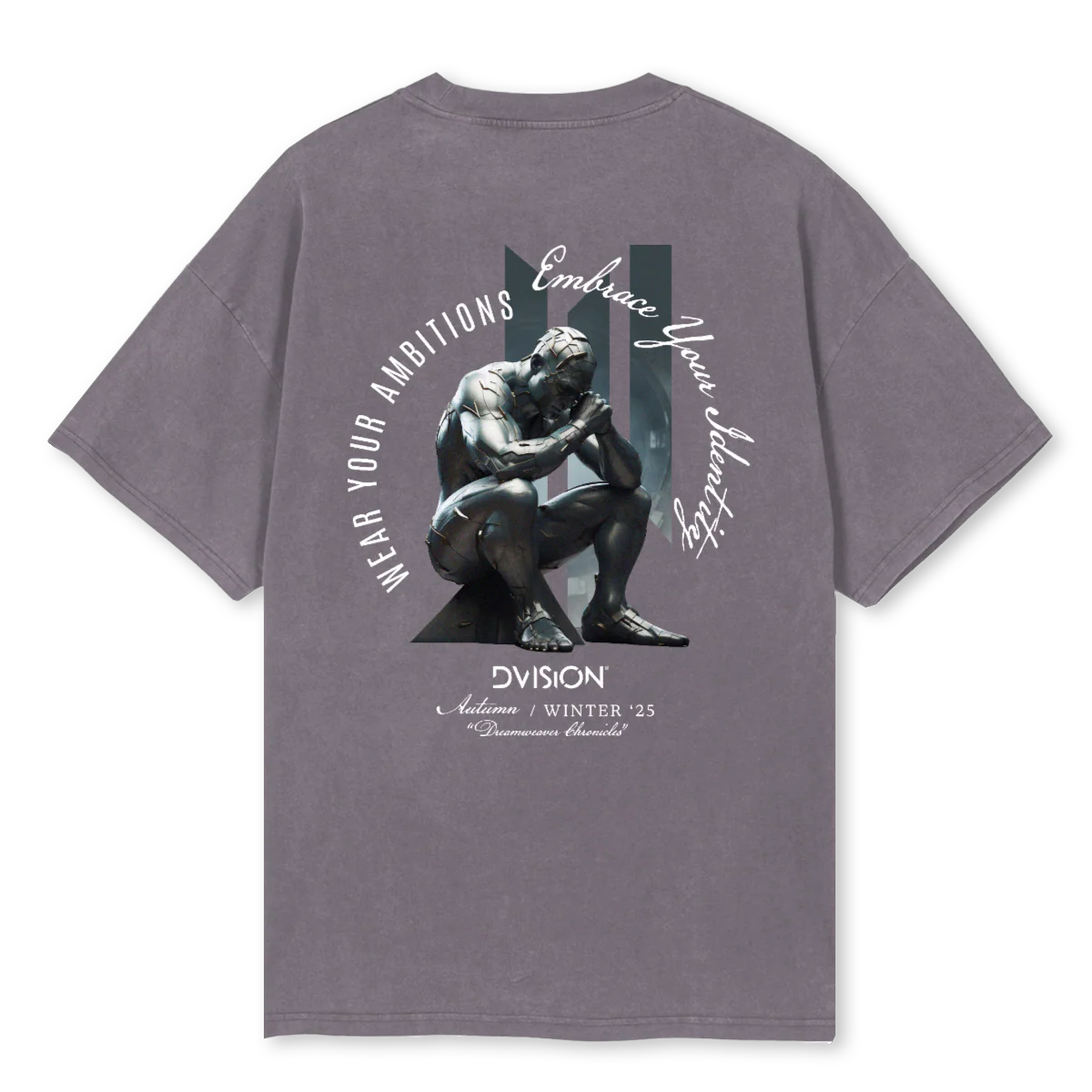 THINKERPIGMENTG Pigment Grey Oversized Tee. - Image 2