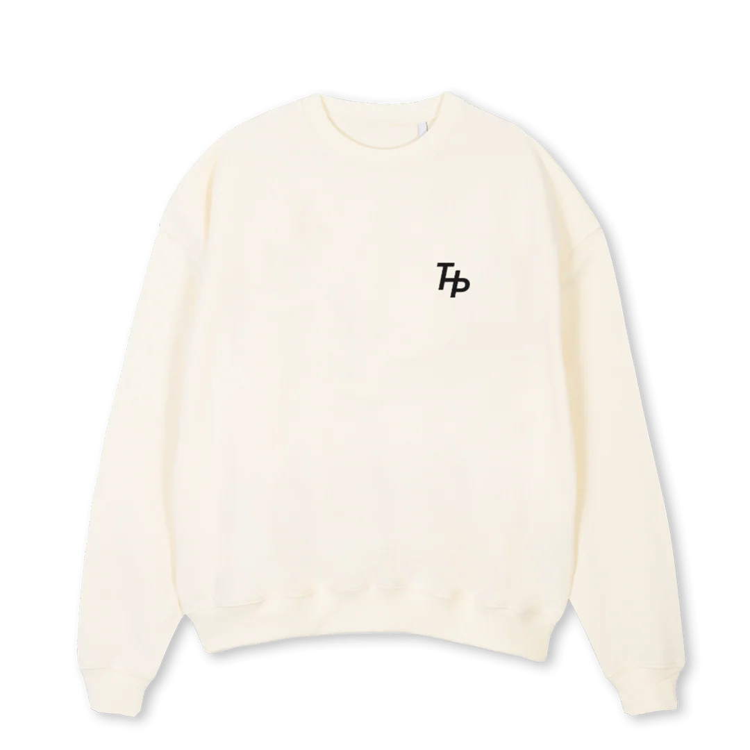THPP Cream Oversized Crewneck Sweater.