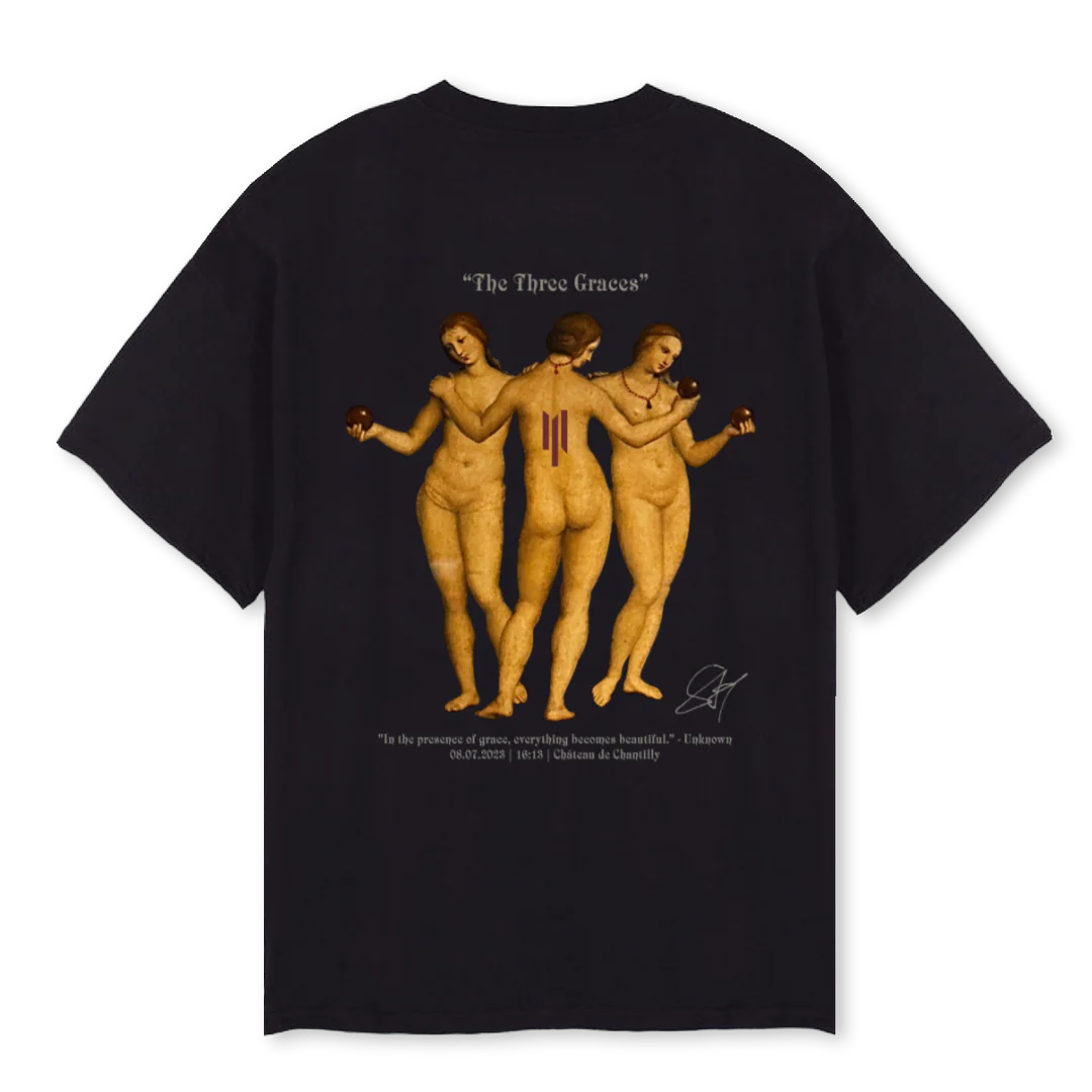 THREEGRACES Black Oversized Tee. - Image 2