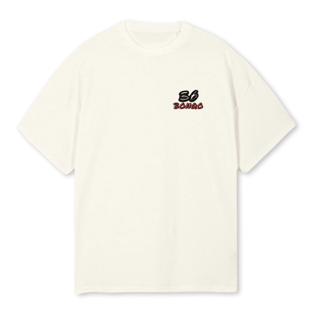 THREESIX HUSTLERS Cream Oversized Tee.