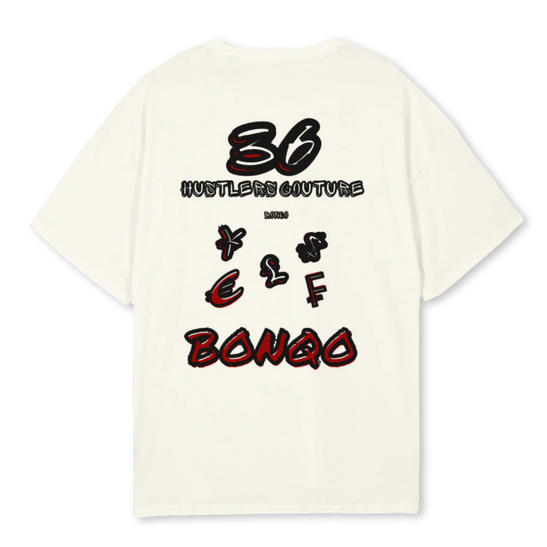 THREESIX HUSTLERS Cream Oversized Tee. - Image 2