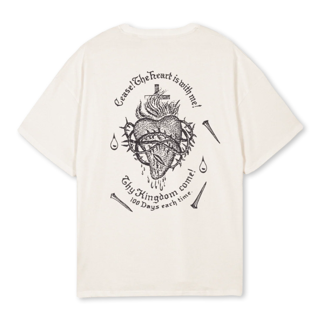 THY KINGDOM Vintage White Oversized Tee. - Image 2