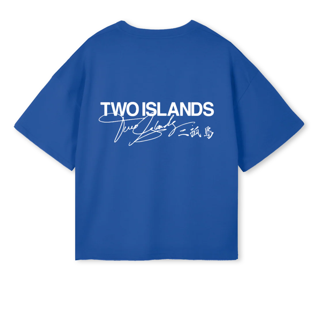 TIBLACKSIGLOGO Cobalt Blue Oversized Boxy Tee. - Image 2
