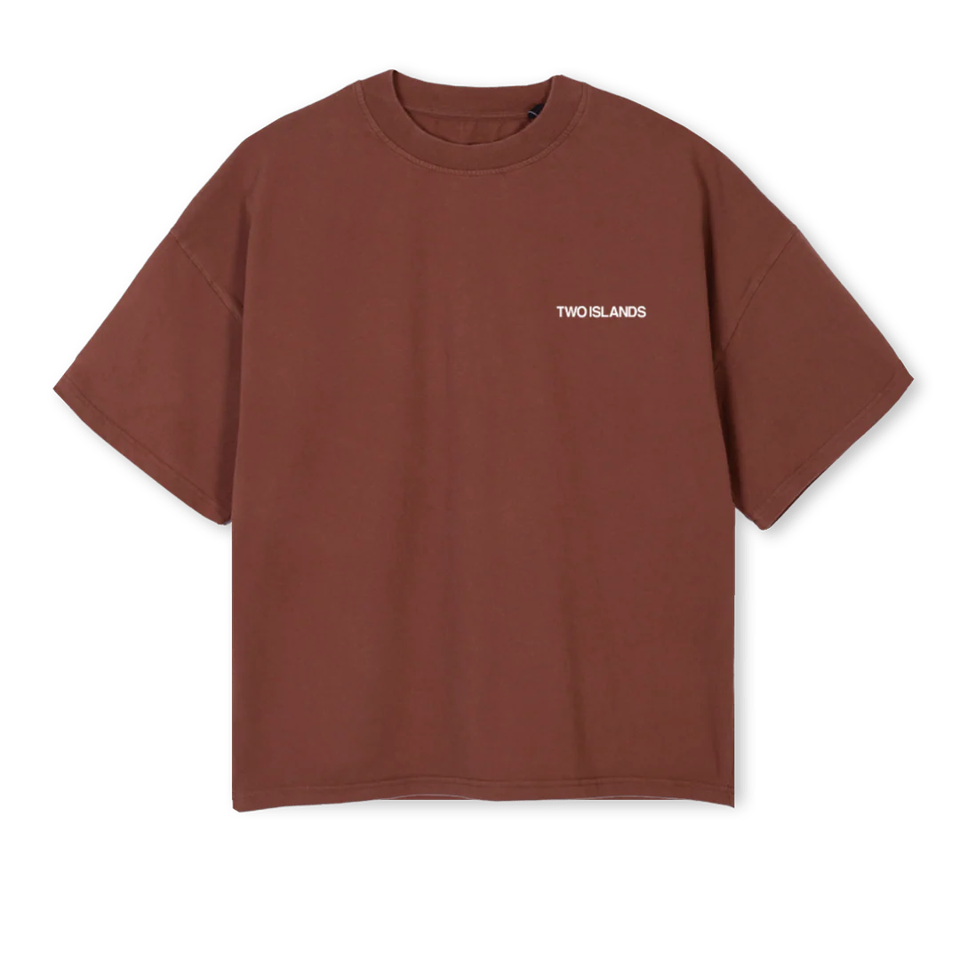 TIBLACKSIGLOGO Vintage Brown Oversized Boxy Tee.