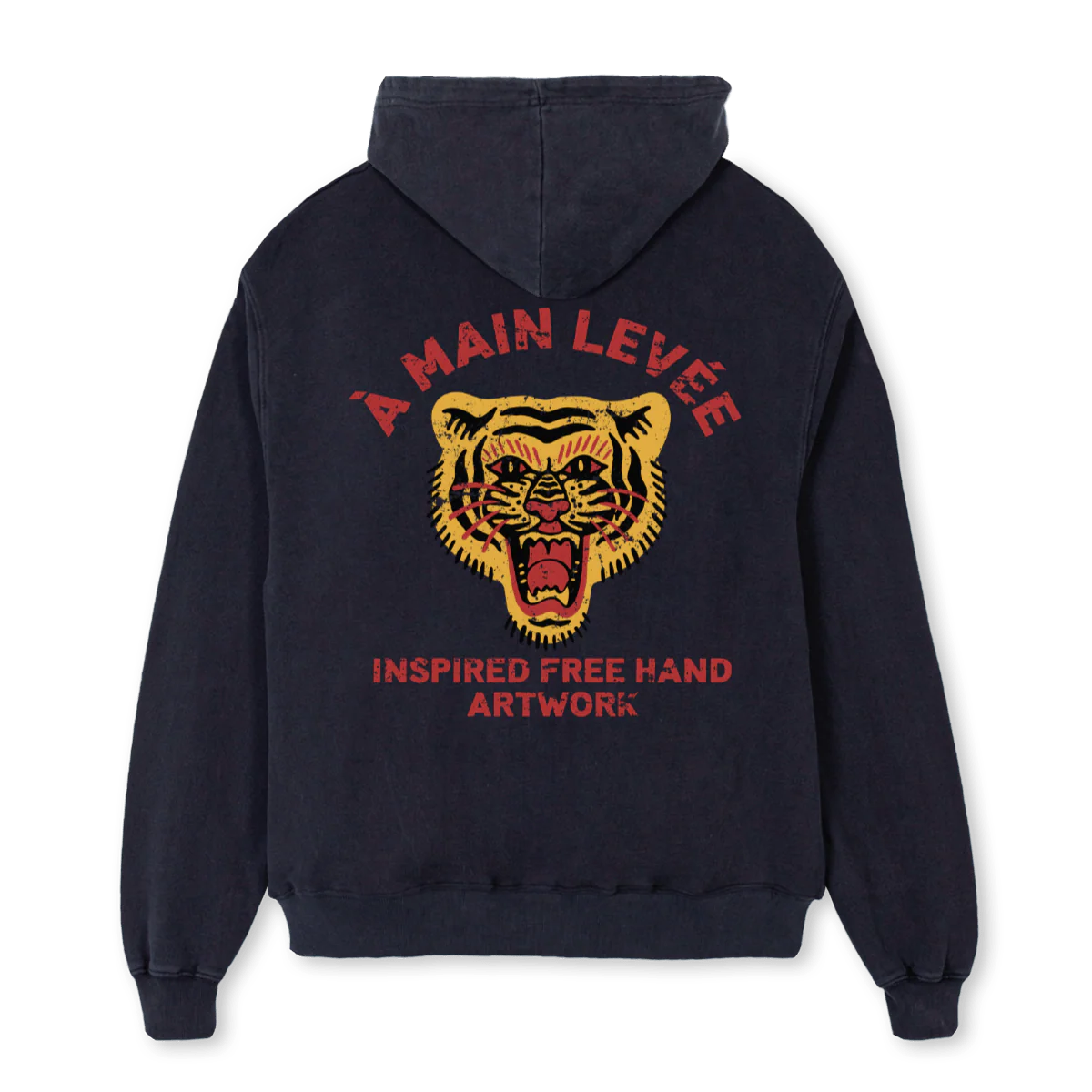 TIGERFACEVINBLKHOOD Vintage Black Oversized Hoodie. - Image 2