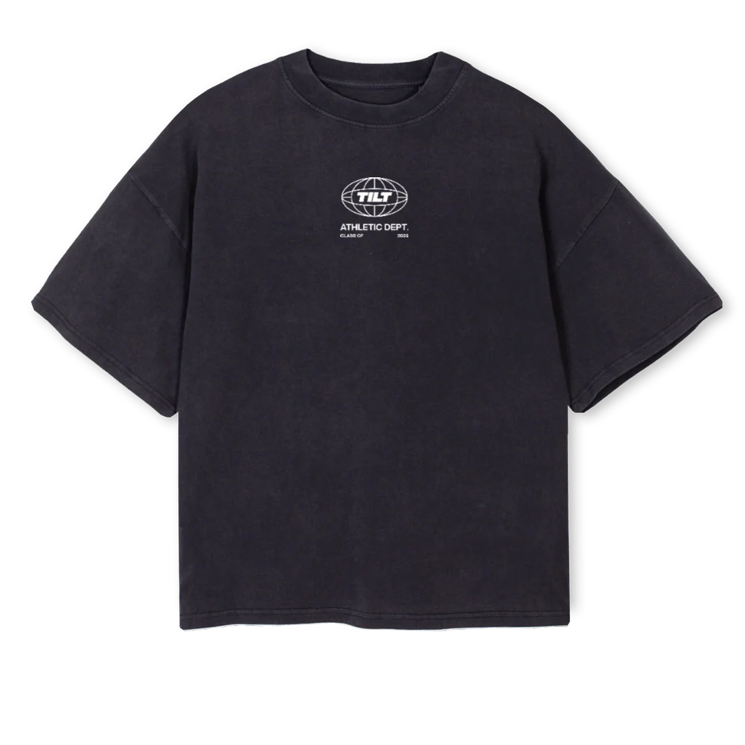 TILT MERCH  Vintage Black Oversized Boxy Tee.