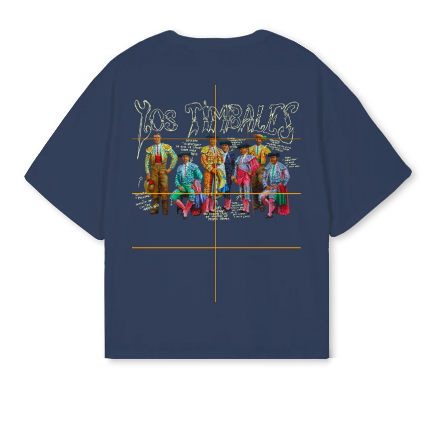 TIMBALESBOXYTEEBLUE Navy Blue Oversized Boxy Tee. - Image 2