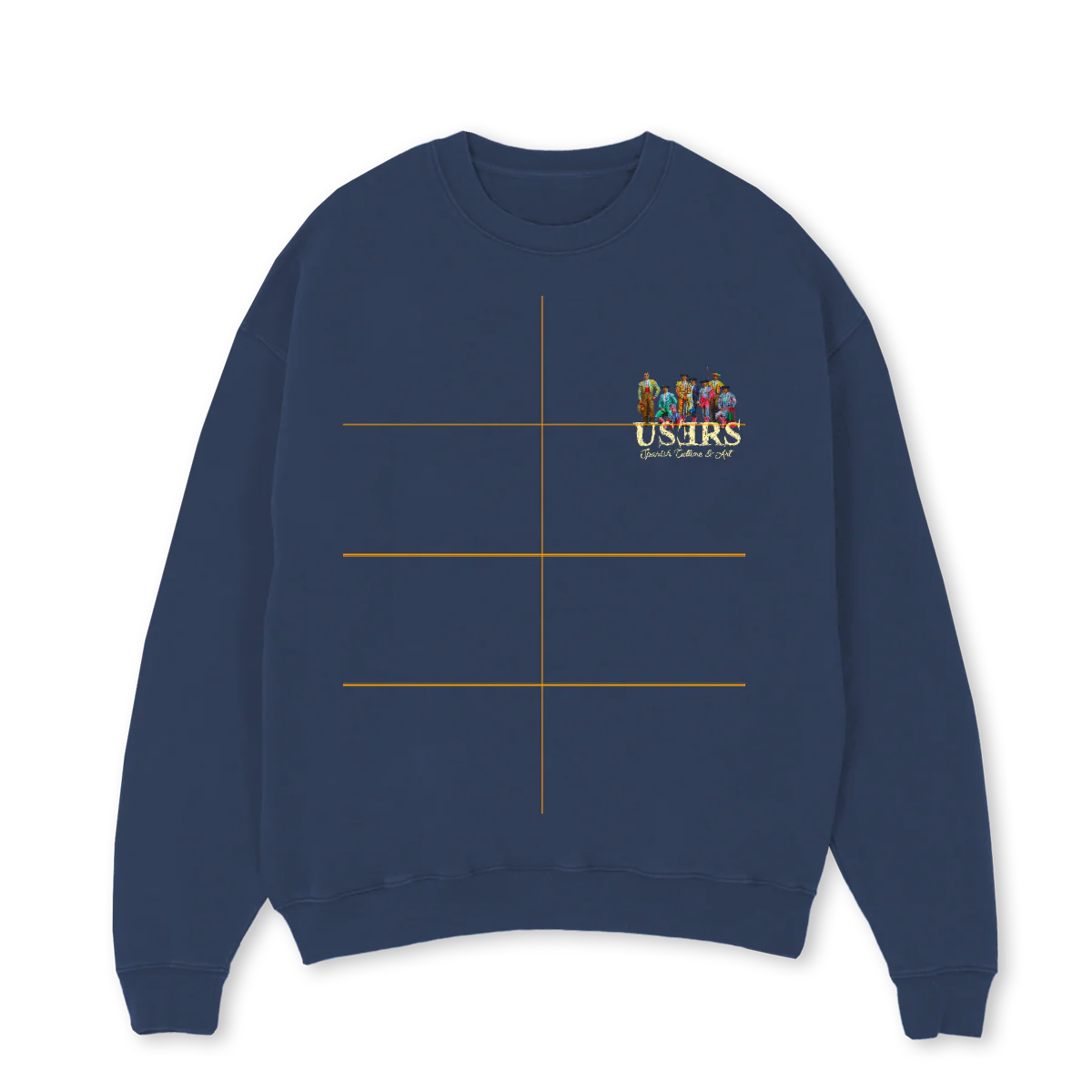 TIMBALESCREWNECK Navy Blue Oversized Crewneck Sweater.