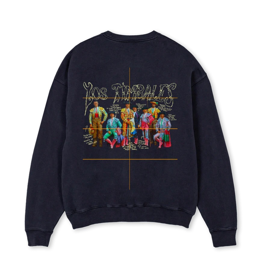 TIMBALESCREWNECKBLAC Vintage Black Oversized Crewneck Sweater. - Image 2