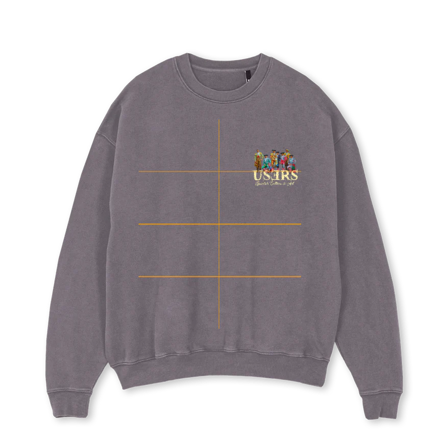 TIMBALESCREWNECKGREY Pigment Grey Oversized Crewneck Sweater.