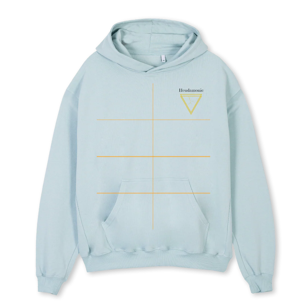 TIME WISELY Cold Blue Oversized Hoodie.