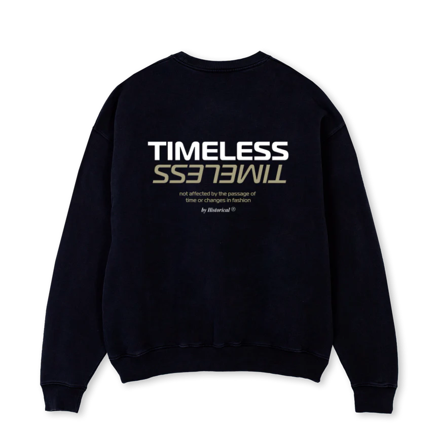 TIMELESSDARK Black Oversized Crewneck Sweater. - Image 2