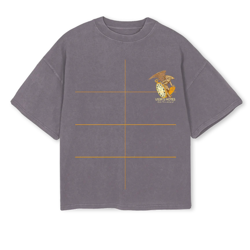 TIMETEEBOXY Pigment Grey Oversized Boxy Tee.