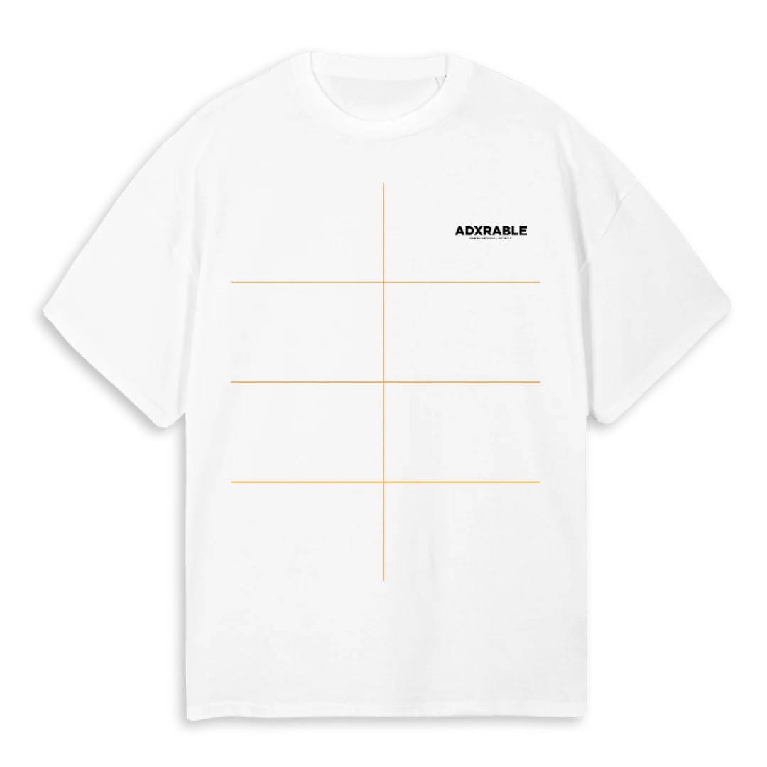 TIMETRAVELADXRE White Oversized Tee.