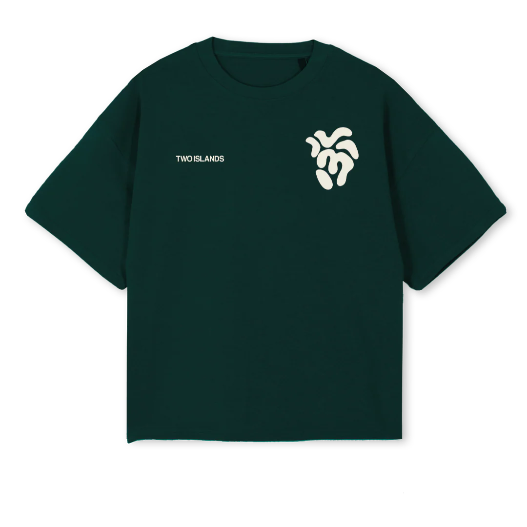 TISHAPEFINALGREEN Wild Green Oversized Boxy Tee.