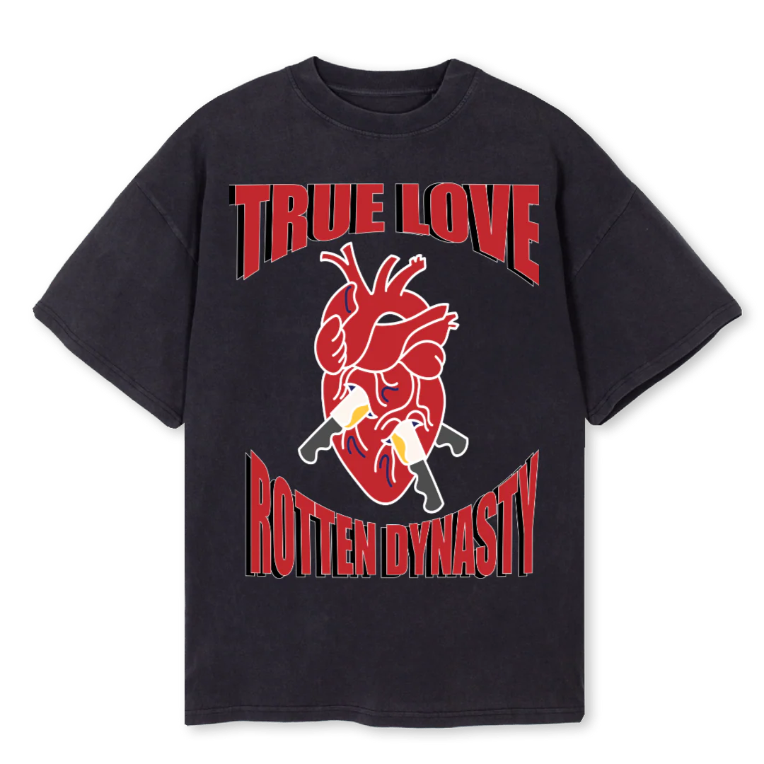 TLRDBULL Vintage Black Oversized Tee.