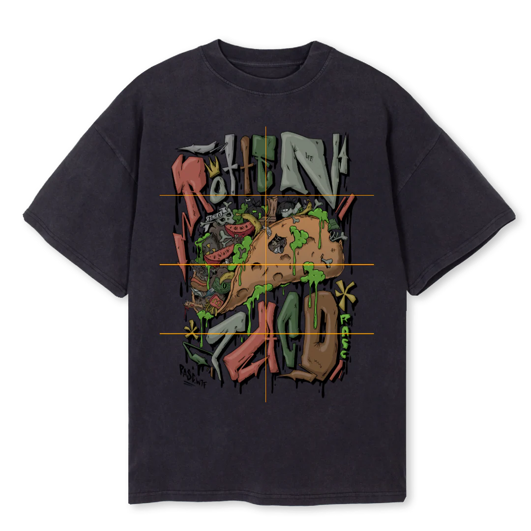 TOSVI Vintage Black Oversized Tee.
