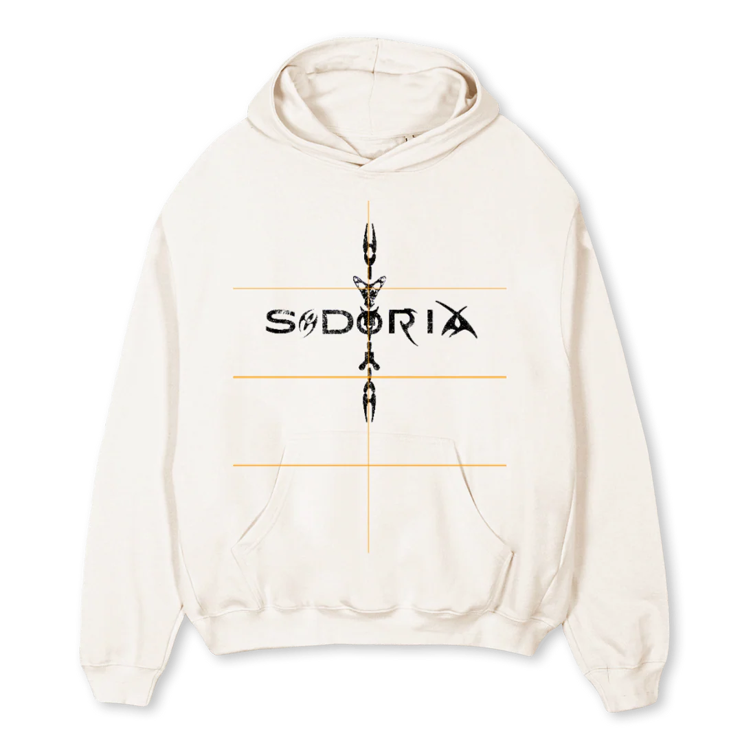 TOTEMHOODIE Vintage White Oversized Hoodie.