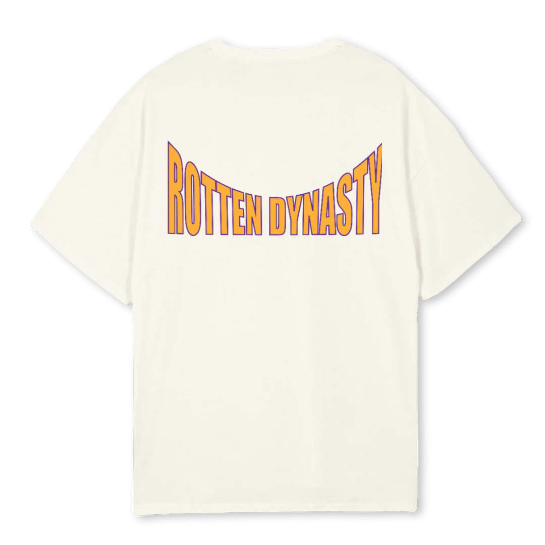TOUGH LIFE Cream Oversized Tee. - Image 2