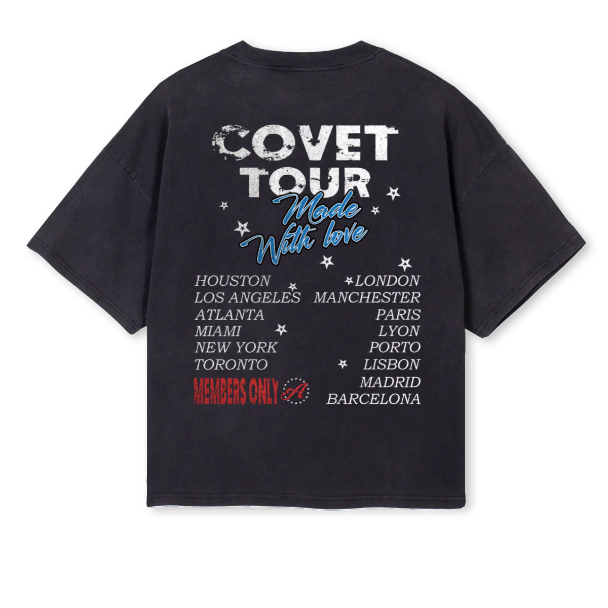 TOUR Vintage Black Oversized Boxy Tee. - Image 2