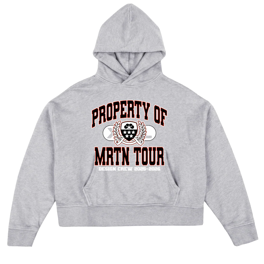 TOURGREY Light Grey Marl Oversized Boxy Hoodie.