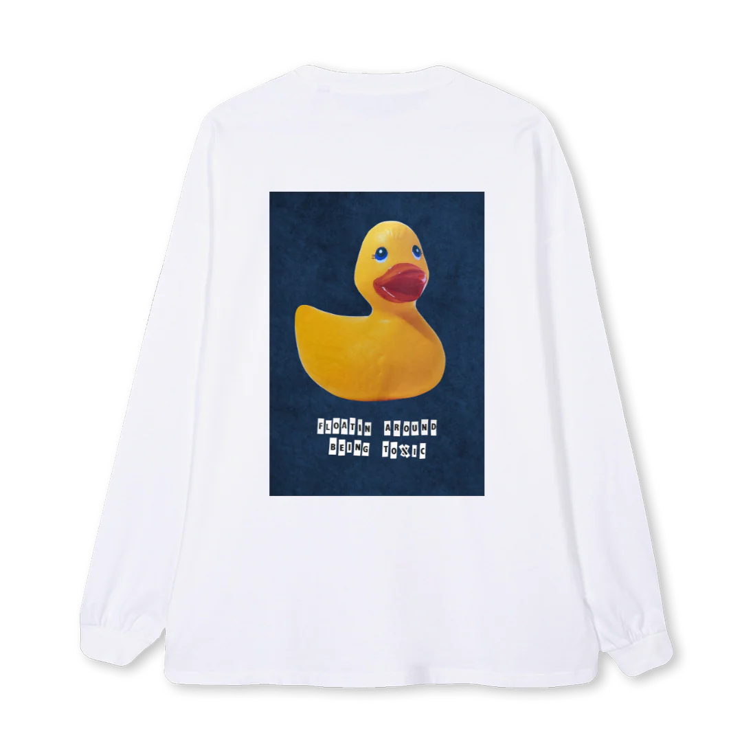 TOXIC White Oversized LS Tee. - Image 2