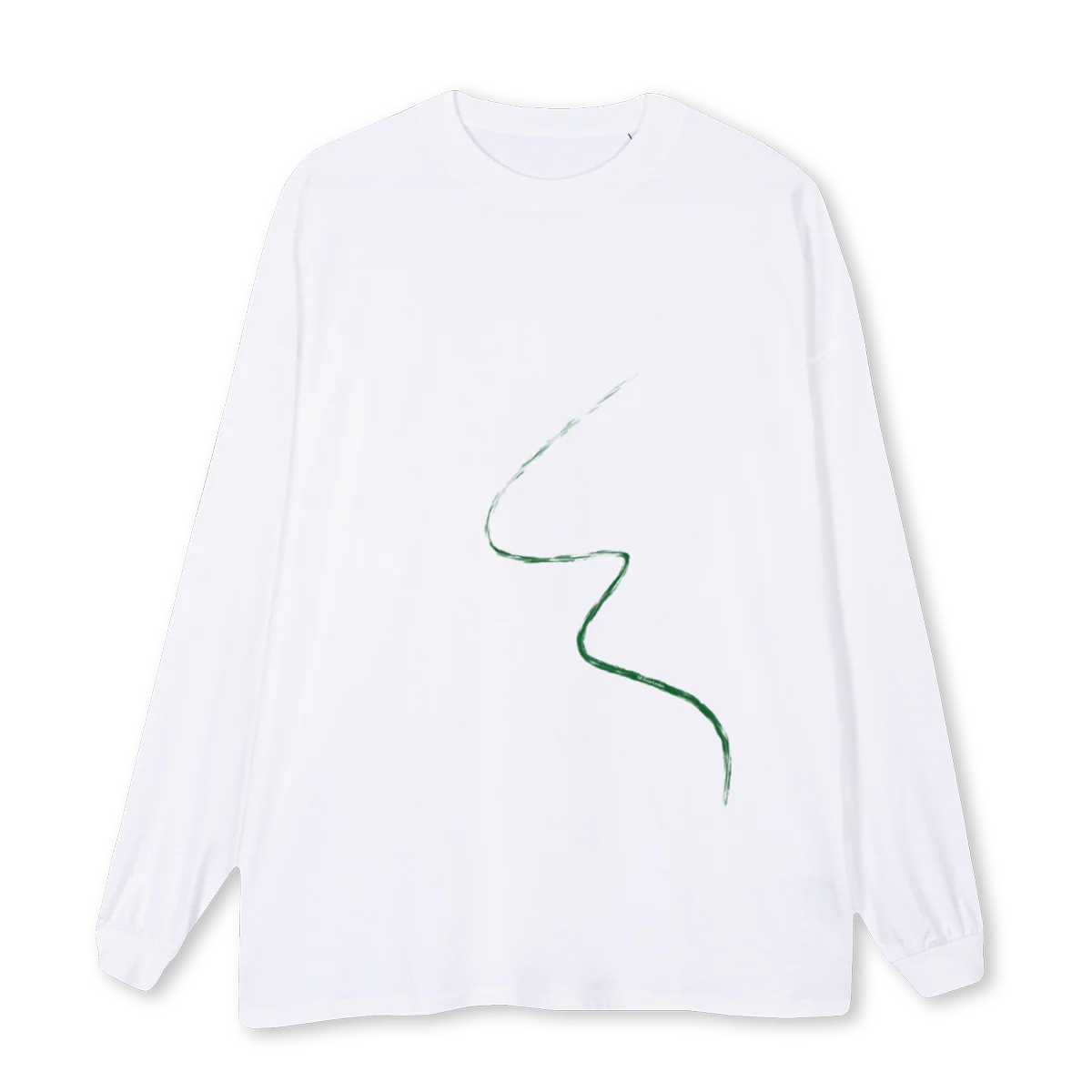 TPS  White Oversized LS Tee.