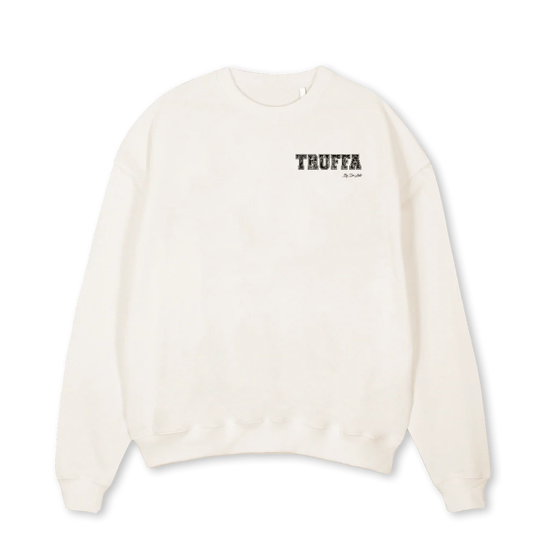 TR Vintage White Oversized Crewneck Sweater.
