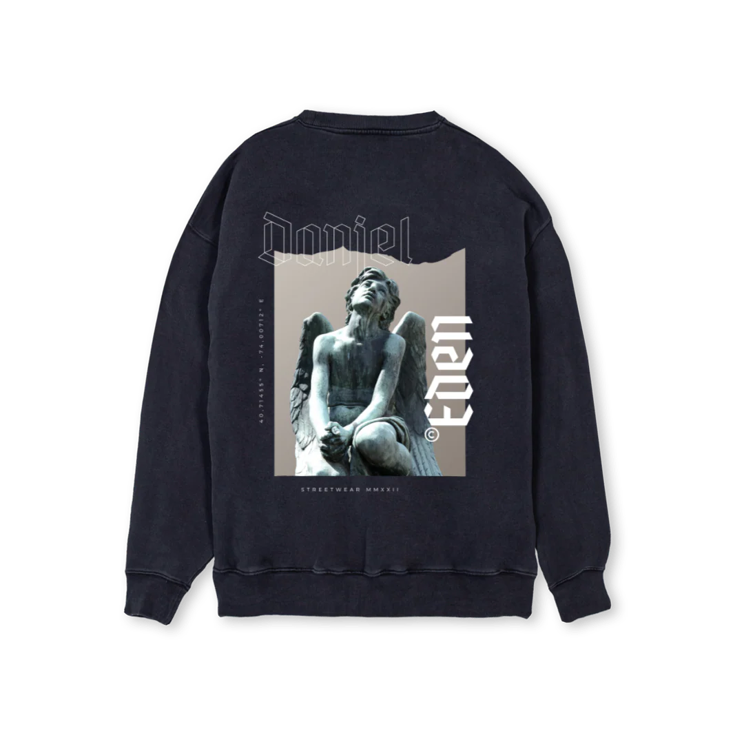 TRACK_2 Vintage Black Regular Crewneck Sweater. - Image 2