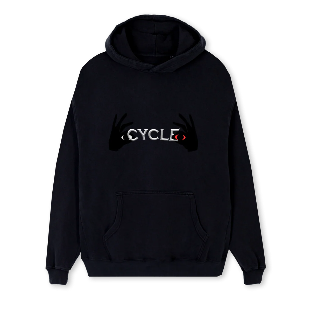 TRACKHOODIE Black Regular Hoodie.