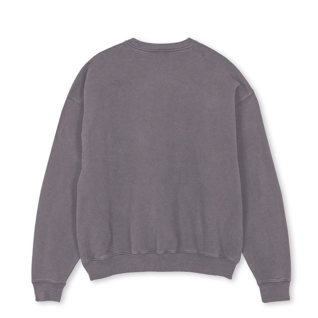 TRACKSTAR Pigment Grey Oversized Crewneck Sweater. - Image 2